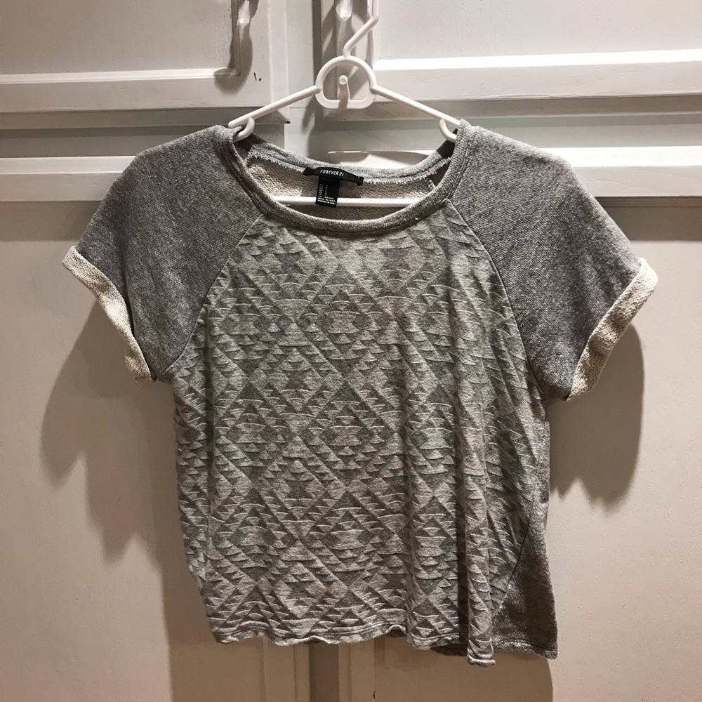 Forever 21 crop lightweight crop sweatshirt